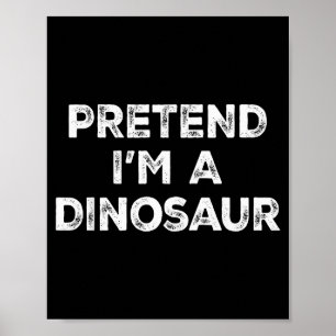 Poster Déguisement Halloween paresseux de dinosaure