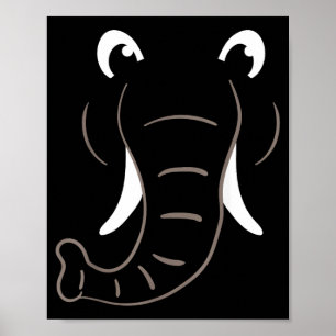 Poster Déguisement Visage Éléphant Cadeau Facile pour Hal