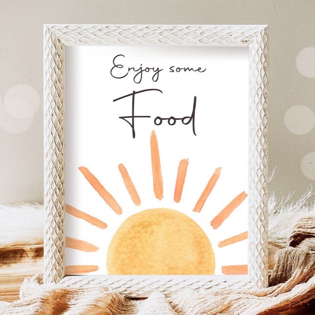 Poster Dégustez Une Table Boho Sunshine Anniversaire (Créateur téléchargé)