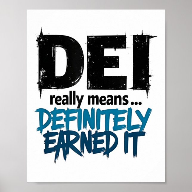 Poster Dei Definitely Earned It Motivational  (Devant)