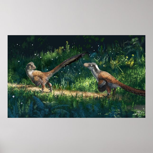 Poster Deinonychus Pair (Devant)