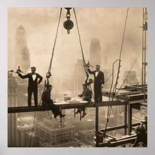 Poster Déjeuner Au 32Ème Étage