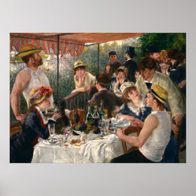 Poster Déjeuner conique Renoir de la fête nautique (Devant)