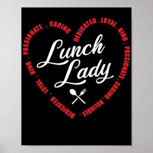 Poster Déjeuner Dame Dédiée Loyal Type Passionné Soin