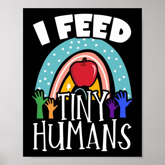 Poster Déjeuner Dame Je Nourris Minuscules Humains Déjeun (Devant)