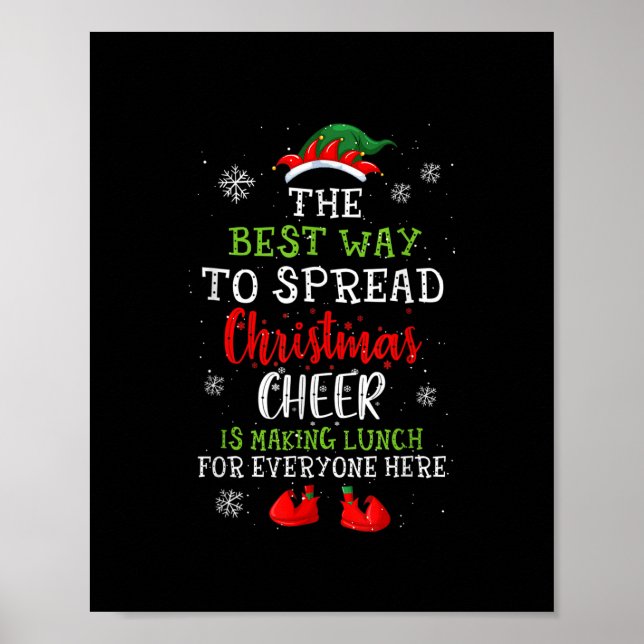 Poster Déjeuner dame Noël Joyeux Noël Noël Noël Noël Noël (Devant)