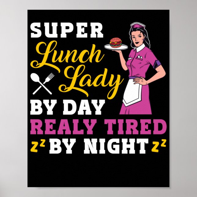 Poster Déjeuner Dame Super Déjeuner Dame Par Jour Vraimen (Devant)
