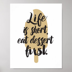 Poster Déjeuner Dessert D'Abord, Bar À Crème De Glace