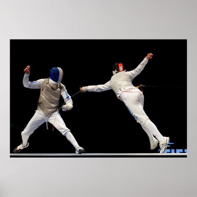 Poster Déjeuner et parade d'escrime olympique (Devant)
