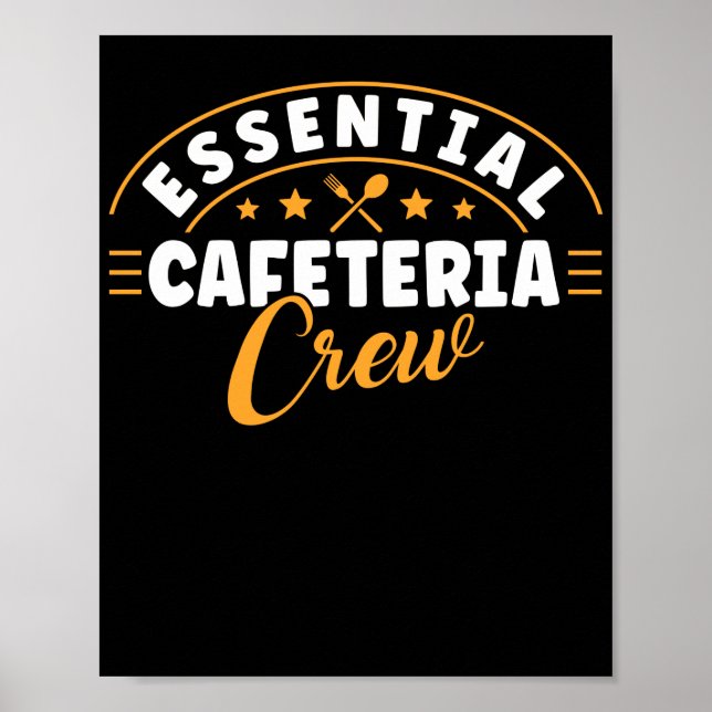 Poster Déjeuner Lady Essential Cafétéria Crew Déjeuner La (Devant)