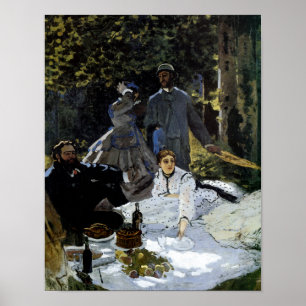 Poster Déjeuner sur l'herbe (l'herbe de sur de Le