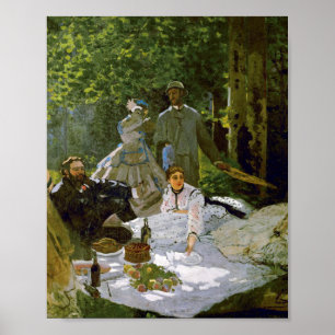 Poster Déjeuner vintage sur l'Herbe Claude Monet