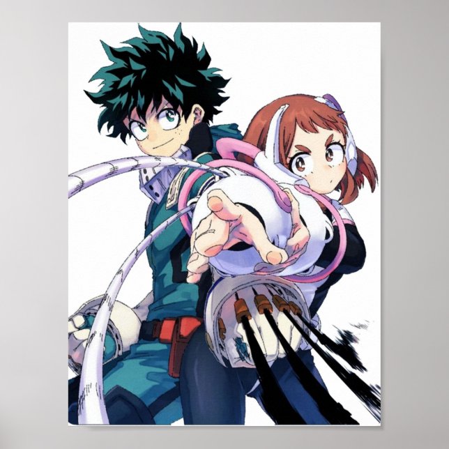 Poster Deku et Ochako (Devant)