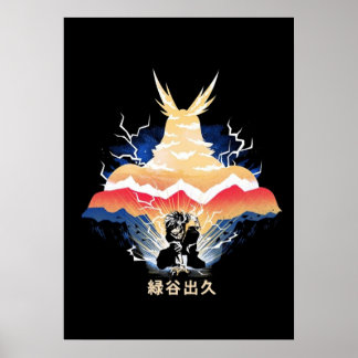 Poster Deku vs All Might One For All Hero Academy 3