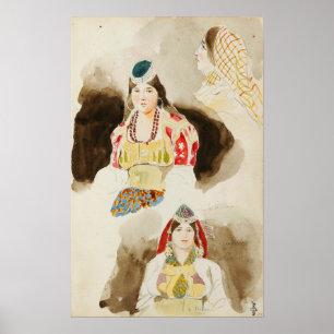 Poster Delacroix - Album De Voyage Au Maroc