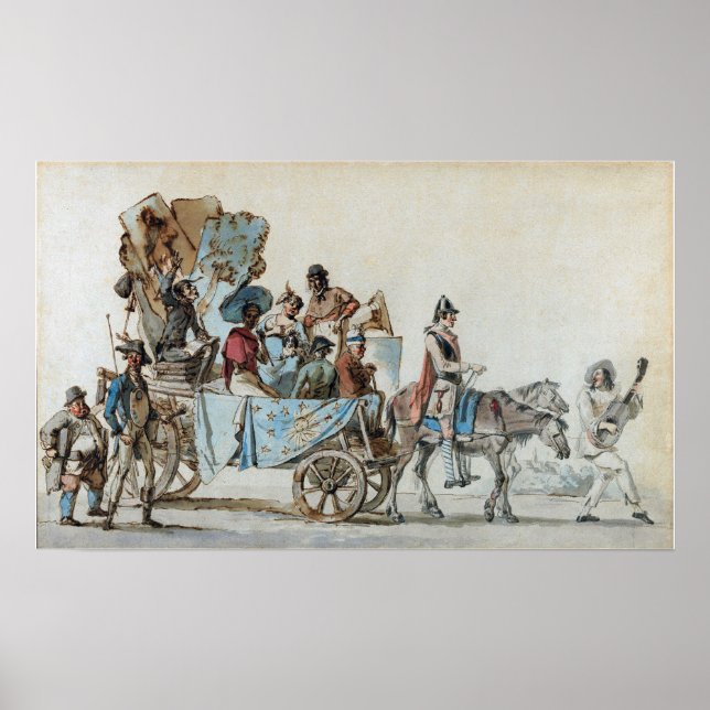 Poster Delacroix - Artistes Dramatiques En Voyage (Devant)