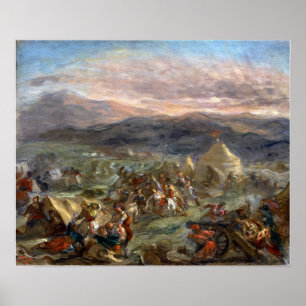 Poster Delacroix - Botzaris Surprend Le Camp Turc A…