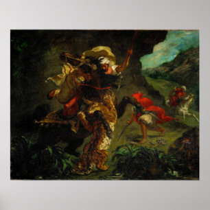 Poster Delacroix - Chasse au tigre 1854