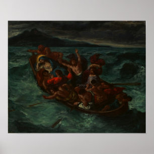 Poster Delacroix - Christ Asleep During The Tempest