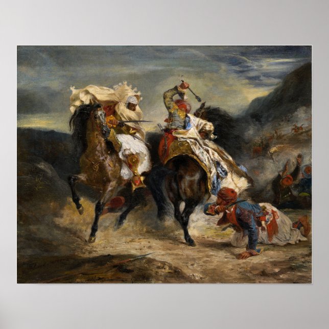 Poster Delacroix - Combat Du Giaour Et Hassan 1826 (Devant)