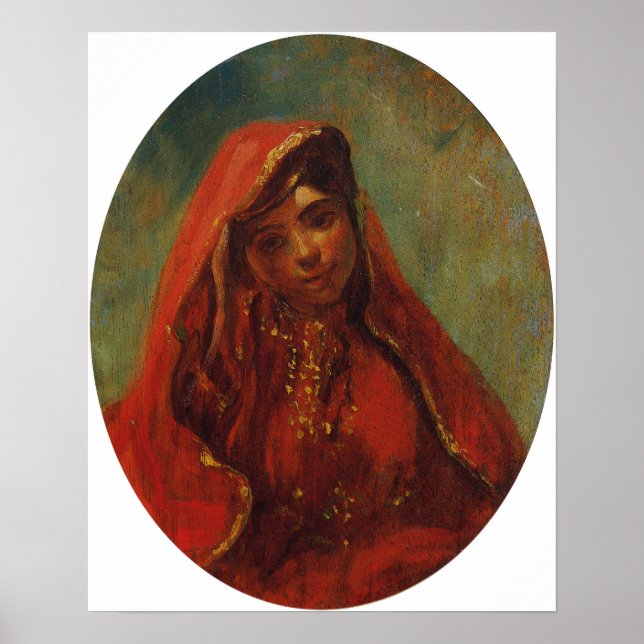 Poster Delacroix - Demi-Figure D'Un Marocain (Devant)