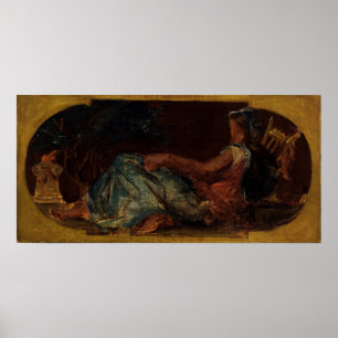 Poster Delacroix - Esquisse pour le Salon de la Paix