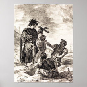 Poster Delacroix - Hamlet et Horatio avant les fossoyeurs