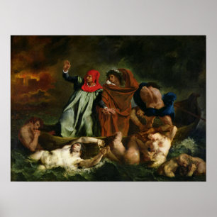 Poster Delacroix - Le Barque De Dante