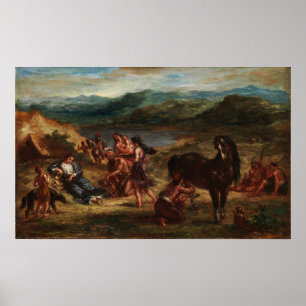 Poster Delacroix - Ovide chez les Scythes 1862