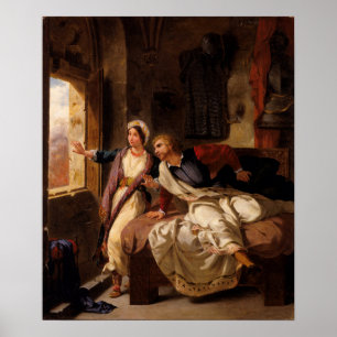 Poster Delacroix - Rebecca Et Ivanhoé Blessé