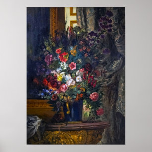 Poster Delacroix - Vase Fleur Avec Console 1849