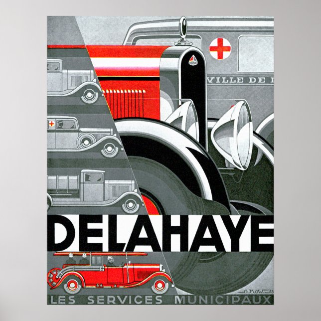 Poster Delahaye ~ Publicité automobile Vintage (Devant)