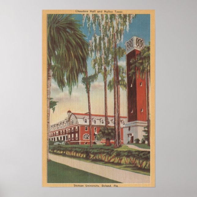 Poster Deland, Floride - Vue de Stetson University (Devant)