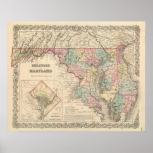 Poster Delaware et Maryland