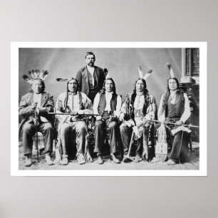 Poster Délégation des chefs de Sioux, menée par le nuage