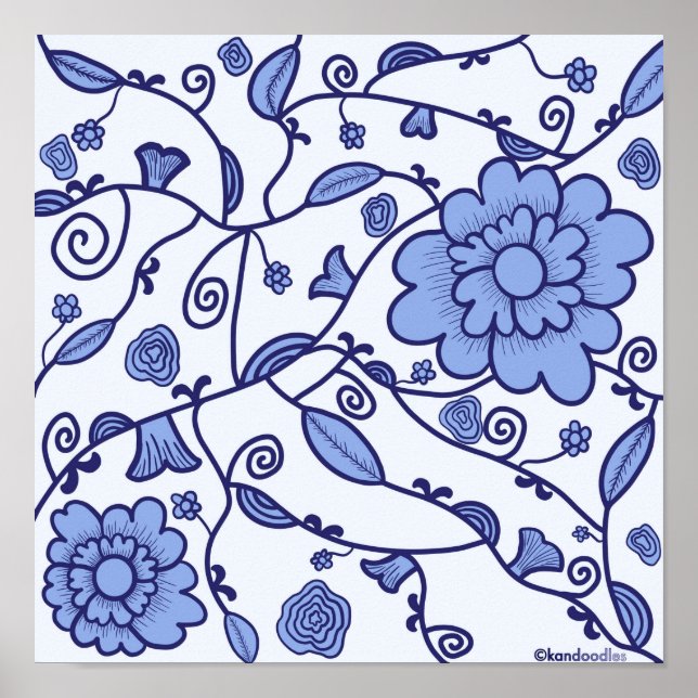 Poster Delft Inspiré par la poterie (Devant)