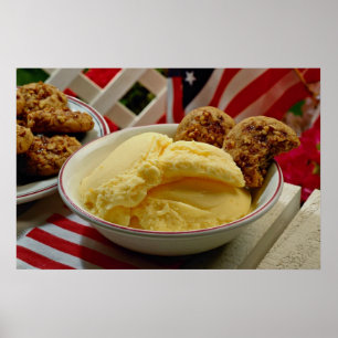 Poster Délicieuse crème glacée vanille