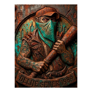 Poster Delije Sever 1989 en relief