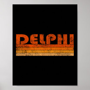 Poster Delphes Grèce Rétro Vintage 