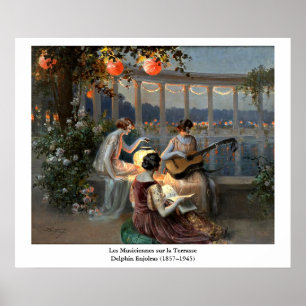 Poster Delphin Enjolras' Les Musiciennes sur la Terrasse