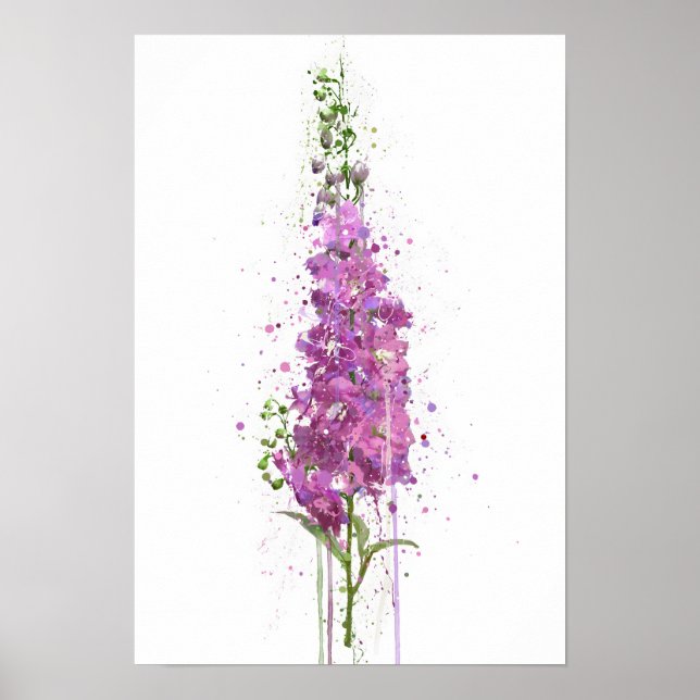 Poster Delphiniums (Devant)