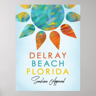 Poster Delray Beach Floride Sunshine Travel