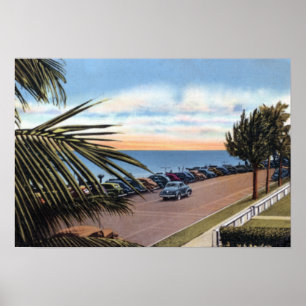 Poster Delray Beach la Floride le long de la côte 1940