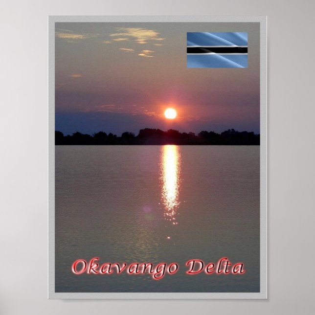 Poster Delta de SUNSET Okavango - (Devant)