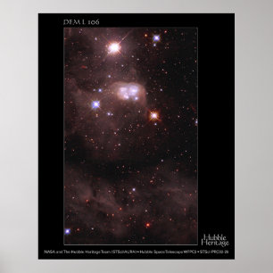 Poster DEM L 106 télescope de nuage de Magellanic de