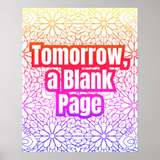 Poster Demain, Une Page Vierge - Coloration Motif Abstrai