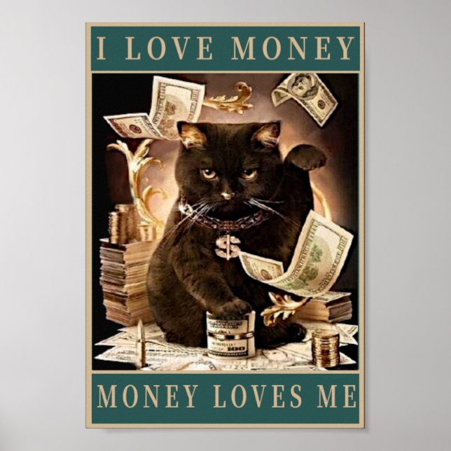 Poster Demande d'amour argent vintage (Devant)