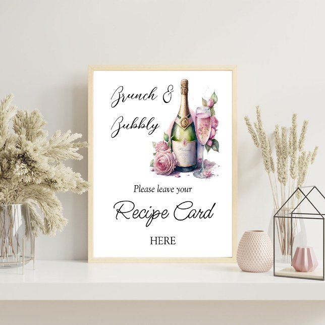 Poster Demande de recette de Fête des mariées Florale Cha (Créateur téléchargé)