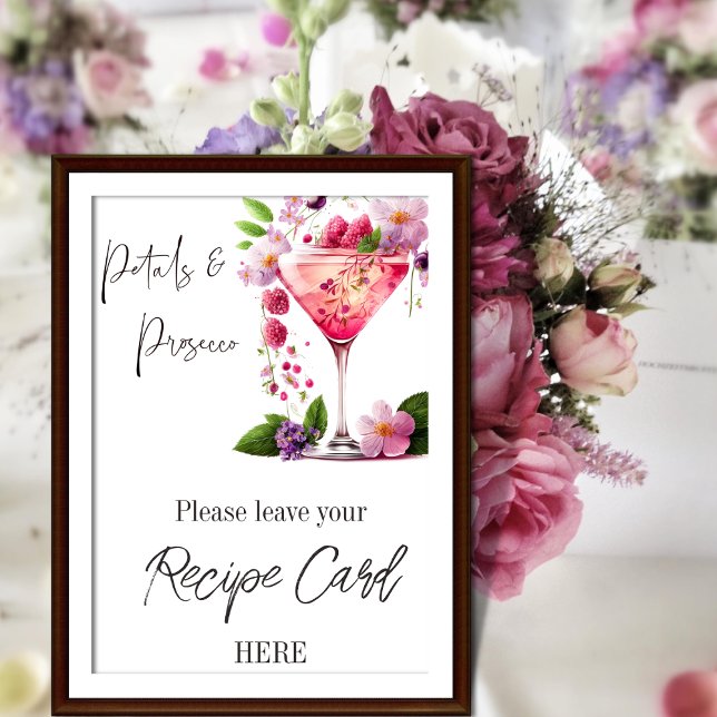Poster Demande de recette de Fête des mariées florale Pet (Créateur téléchargé)
