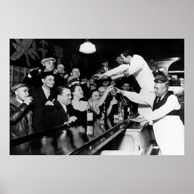 Poster Demande insatiable d'alcool à la fin de l'interdic (Devant)